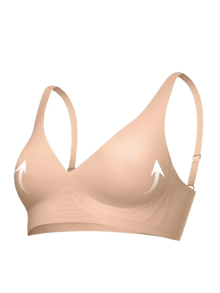 KUCLUT Jelly Lingerie Set, Seamless Lingerie Set, Women's Seamless Wireless Comfortable Full-Coverage Bra